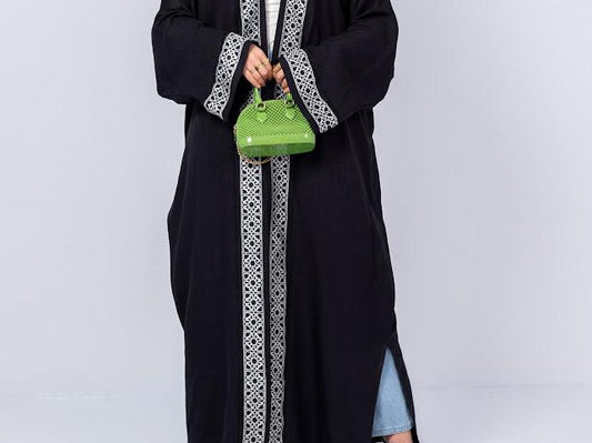 Black cardigan with silver detailing