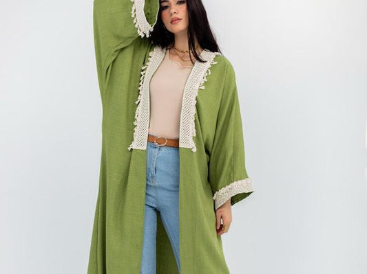 Kiwi cardigan with off-white detailing
